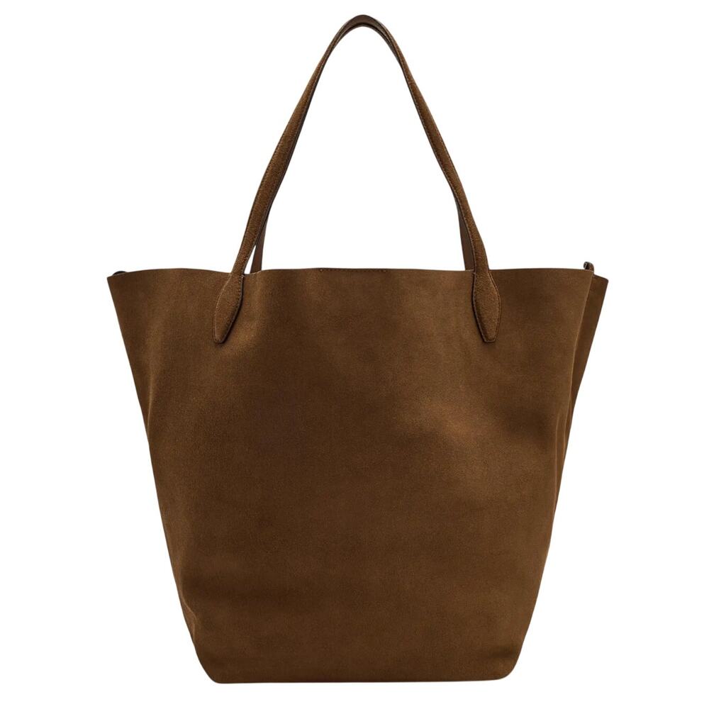 Madewell Women Oversized Soft Grain Shopper in Suede Dark Carob